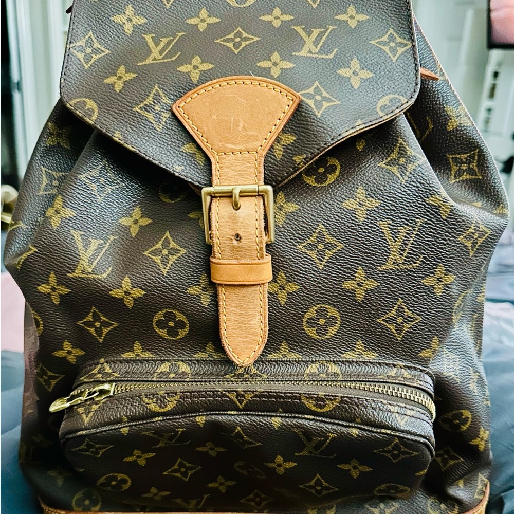 Louis Vuitton Monogram Brown and Tan Backpack